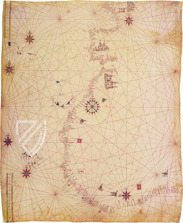 Portolan-Karte C.G.A.5.c – Il Bulino, edizioni d'arte – C.G.A.5.c – Biblioteca Estense Universitaria (Modena, Italien)