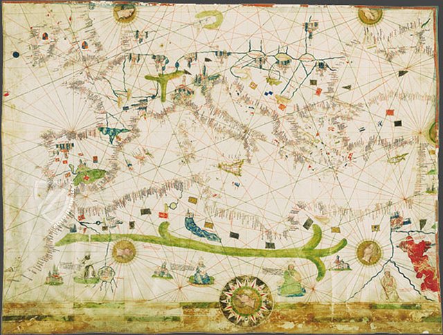 Portolan-Karte C.G.A.5.d – C.G.A.5.d – Biblioteca Estense Universitaria (Modena, Italien) Faksimile