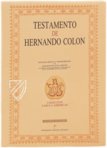 Testament des Ferdinand Columbus – Testimonio Compañía Editorial – Legajo 4o de 1539 – Archivo Histórico Provincial de Sevilla (Sevilla, Spanien)