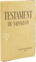 Testament Napoleons – Müller & Schindler – Archives Nationales (Paris, Frankreich)