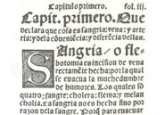 Tractado muy provechoso del anatomia, y phlebotomia de venas y arterias y del anatomia de los nervios, con un tractado de ventosas y otro de sanguijuelas con unas reglas generales para saber los dias aptos para las sangrias – Vicent Garcia Editores – 