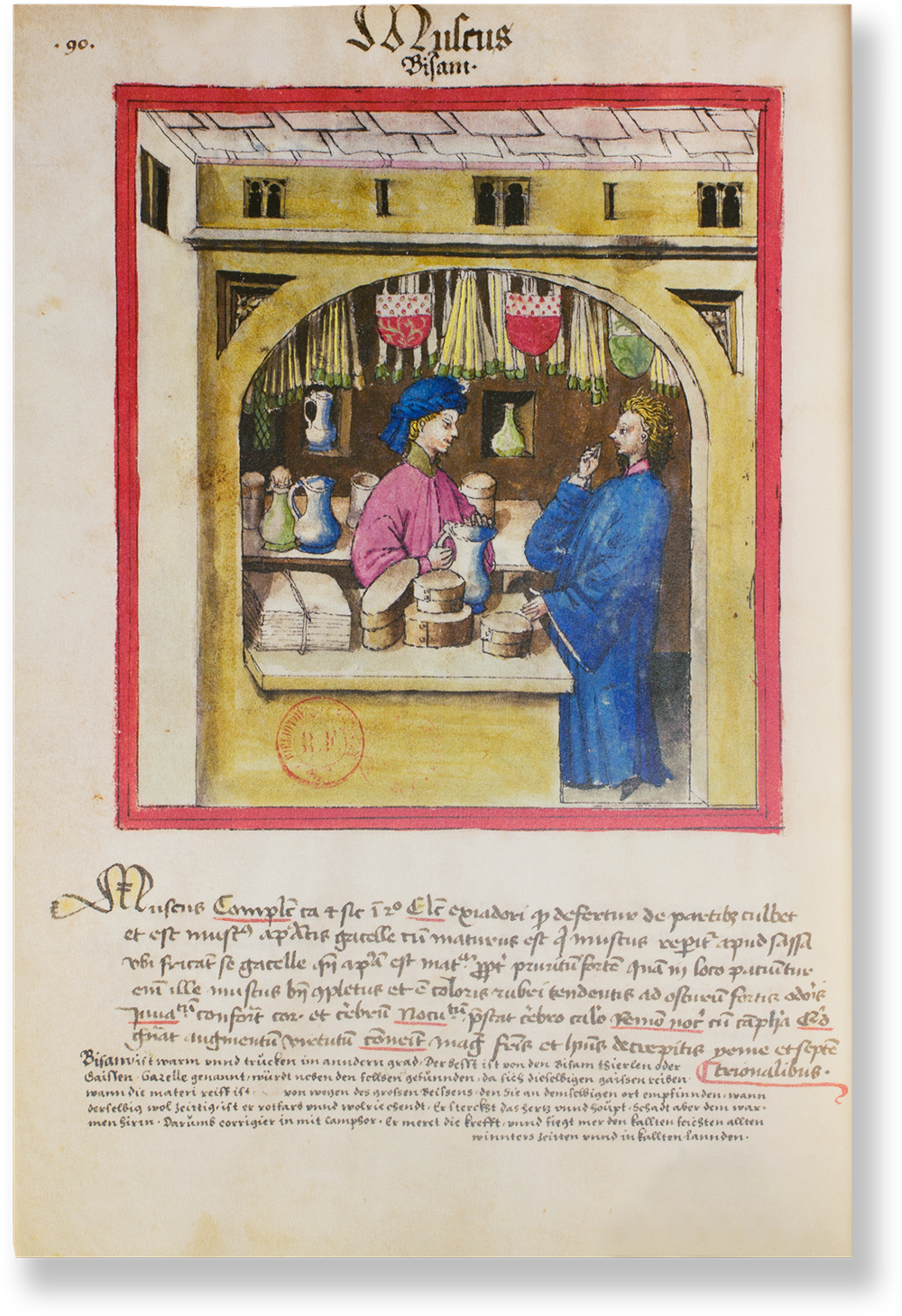 Moschus (muscus) im Tacuinum Sanitatis - Codex Paris