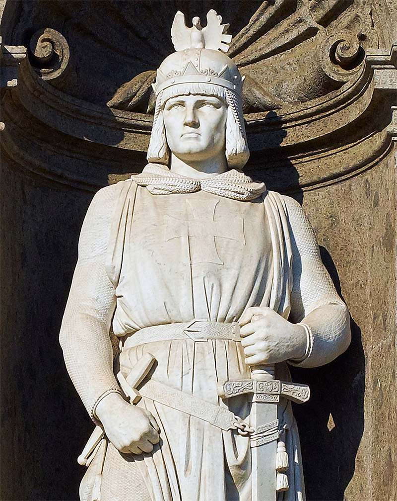 Statue von Friedrich II. im Palazzo Reale in Neapel Statue von Friedrich II. im Palazzo Reale in Neapel