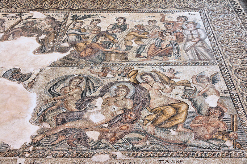 Bodenmosaik im Haus Aion